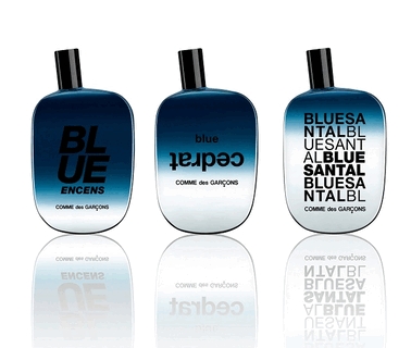 Новая коллекция Blue Invasion с ароматами Blue Encens, Blue Santal и Blue Cedrat от Comme des Garcons
